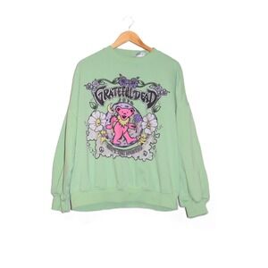 Grateful Dead Dancing Bears Graphic Sweatshirt Mint Green Mens Medium